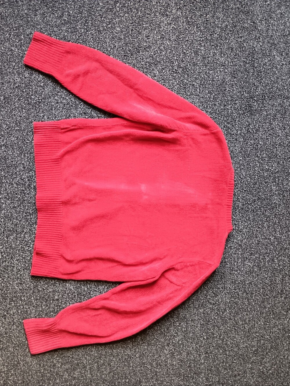 90s Red Button Up Holiday Cardigan Sweater By Karen Scott Petite Medium, Vintage - Picture 9 of 9